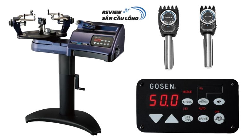Máy căng điện tử Gosen Stringer GM25X giúp giữ lực đều và thao tác nhanh